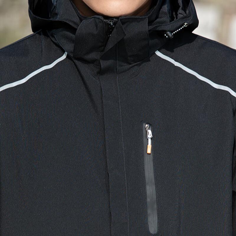 FAPAI Herren Abnehmbares Futter Lässige Kapuzenjacke