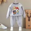 Kids' Round Neck Sweatshirt & Long Pants Set - Casual Spring/Autumn Wear
