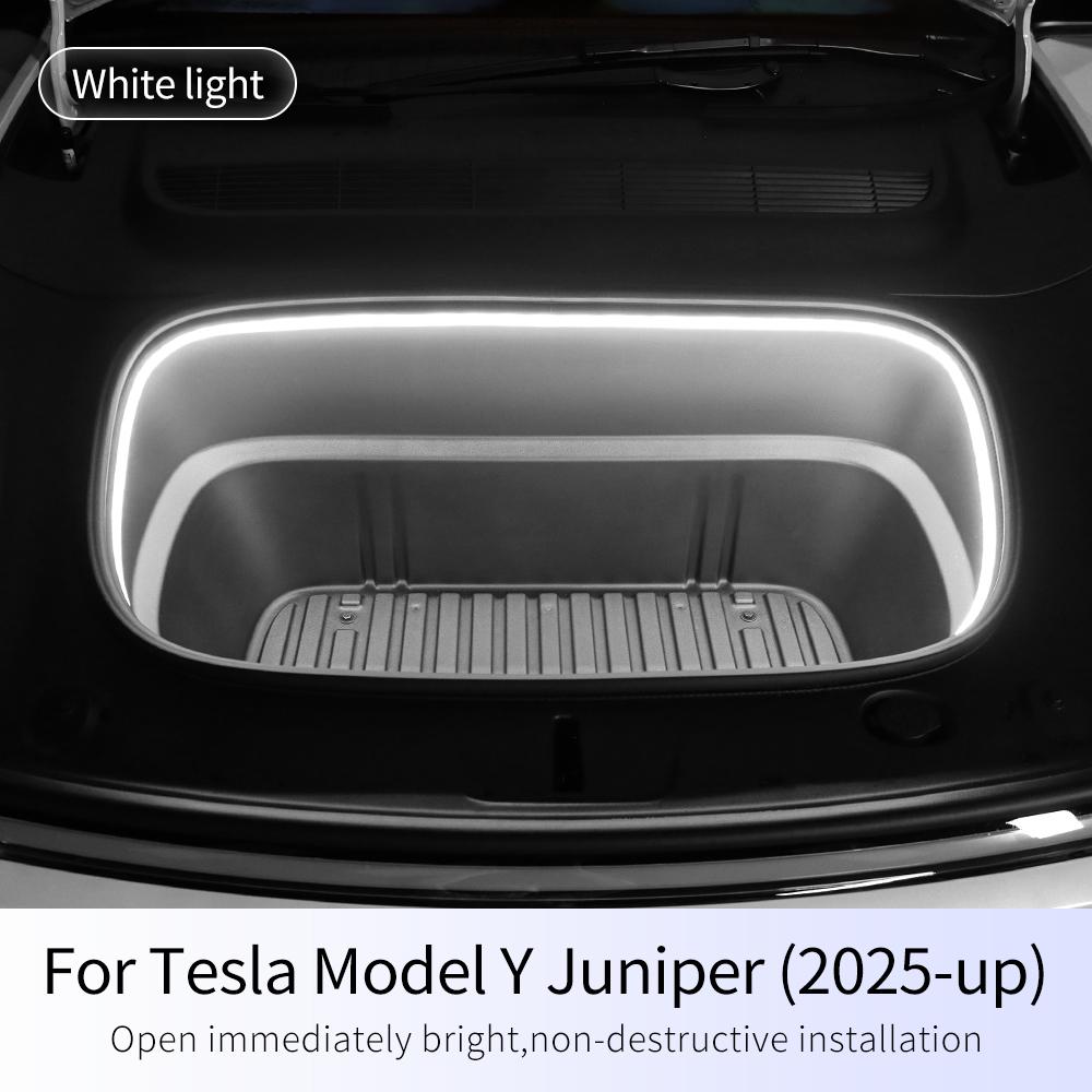 Front Trunk Light for Tesla Model Y Juniper Launch 2025-Up Magnetic Induction Switch LED Light Yellow White Trim Car Accessories