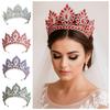 Luxury Baroque Queen Tiaras Elegant Rhinestone Pageant Diadem Women Hair Hoop  Stage Performances