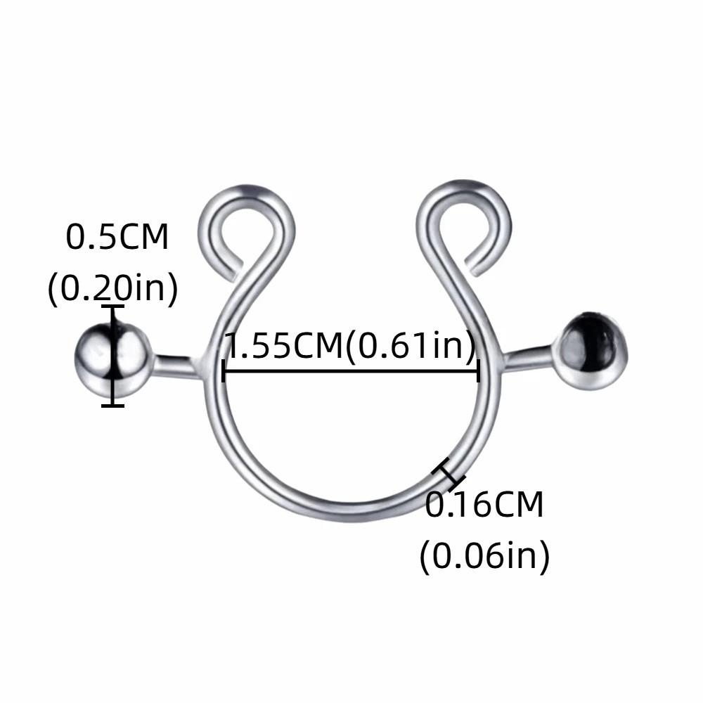 2 stuks/set Stalen Nep Tepel Niet-doorborende Ringen Niet-doorborende Lichaamssieraden Lingerie Matching