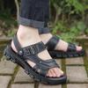Men's 2026 Faux Leather Sandals: Dual-purpose, Non-slip, Soft Sole Flip-flops for Summer Outdoor Wear.