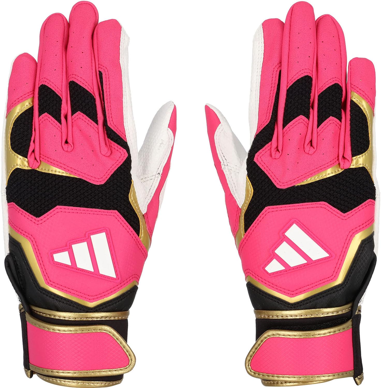 

adidas Baseball Batting 51 Pink x White Size O Gloves, Basic, (6111), (LBG404)