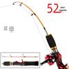52cm Ultraleichte Glasfaser Winter Eisangelrute mit zweigeteiligem Griff