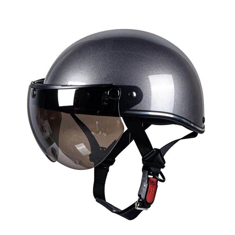 Universeller 3-Druckknopf-Visier für Motorrad-Offenhelm Windschutz Klapp-Auf-Ab-Linse Sonnenbrille Halbkopfhelm Visier Windschutz