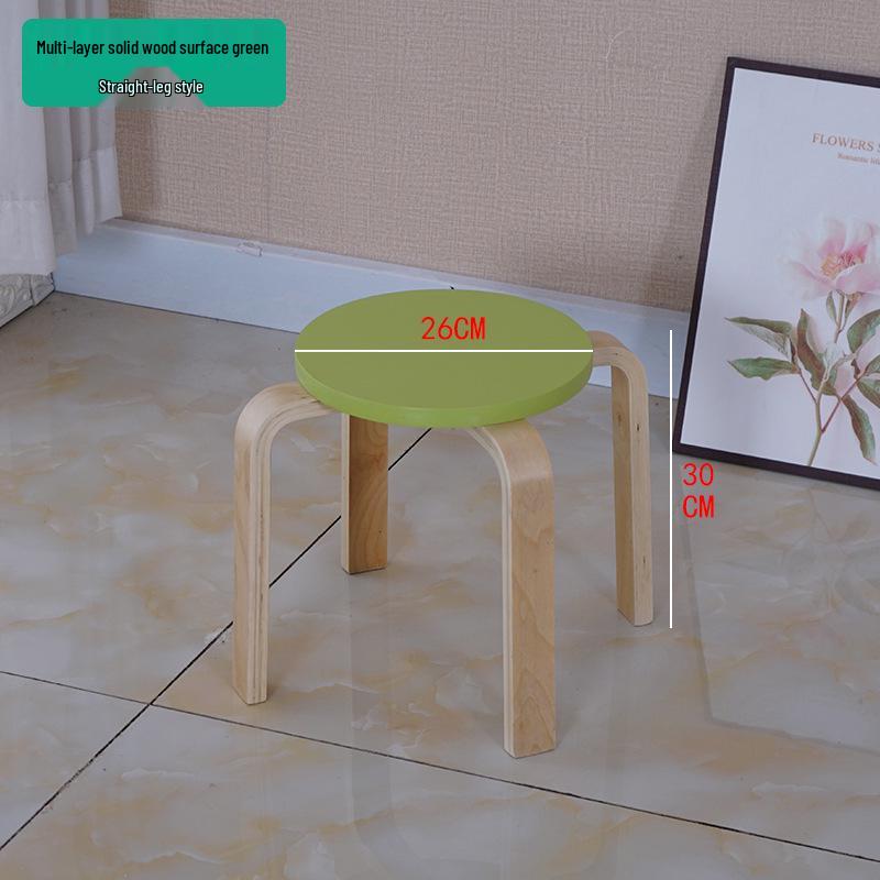 Solid Wood Stool - High & Low Styles: Commercial, Dining, Low, Simple, Adult Bentwood