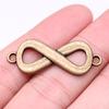 10pcs Infinity Connector Charms For Bracelet Making Vintage Antique Bronze Color