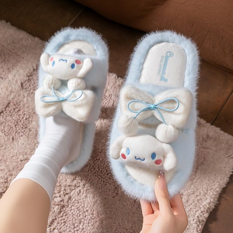 Hello Kitty Sanrio Cotton Kuromi Women s Plush Fish Mouth Slippers 4041 fits 38-39 2390₽