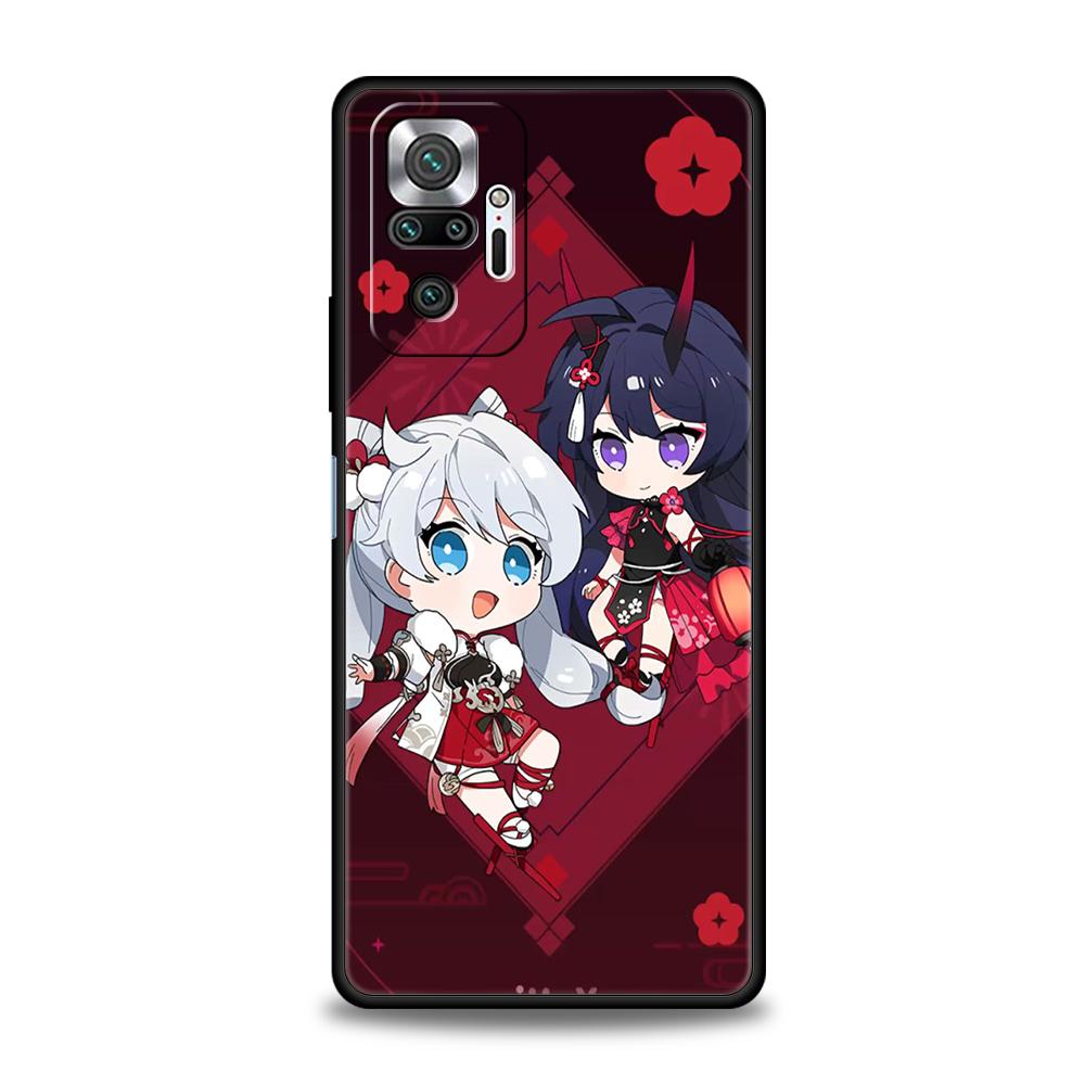 

Милый чехол для телефона Honkai Impact 3rd Game для Xiaomi Redmi Note 12 5G 10C 10 11 9 8 Pro Plus 9S 7 8T 9T 9A 8A 9C K40, игровой чехол Redmi Note 11Pro