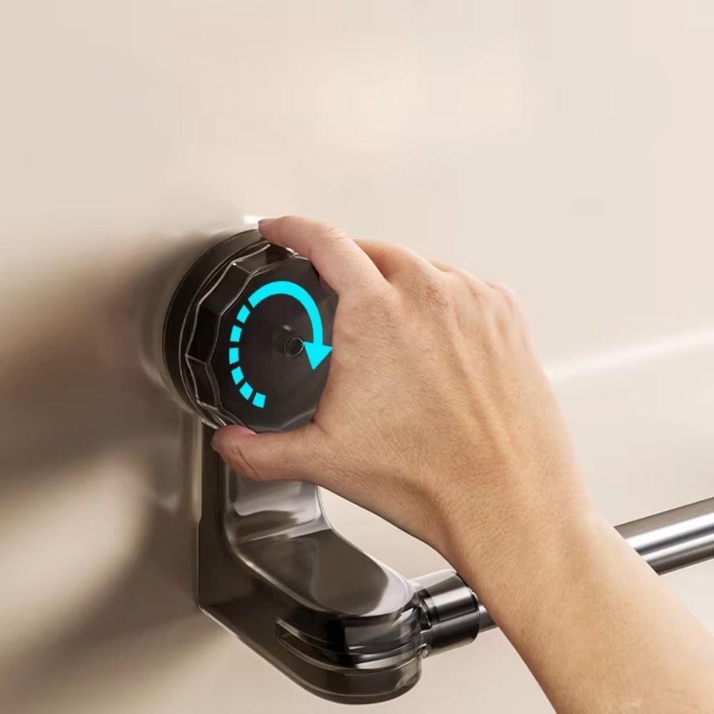 Wall-Mounted Suction Cup Towel Rack Waterproof Shower Slipper Hanger Bathroom Towel Rod  Kitchen