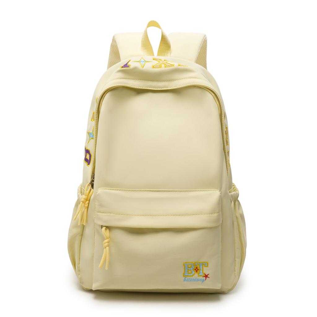 Schoolbag New Korean Version Small Fresh Solid Color Large Capacity Backpack Versatile Commuter Student Schoolbag Multi-functional Travel Backpack