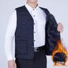 Men's Fleece-Lined Winter Vest - Warm Sleeveless Outerwear for Dad
