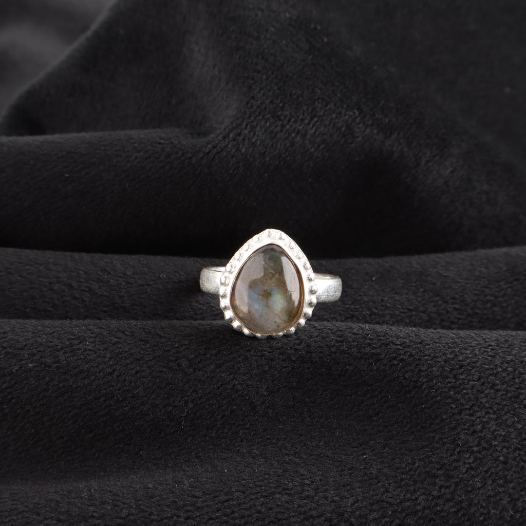 Natural Labradorite Gemstone 925 Sterling Silver Handcrafted Designer Ring For Her, March Birthmonth Jewelry RR-77-25