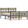 VidaXL Metal Bed Frames Without Mattress Sonoma Oak 140x190 Cm 4017120