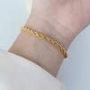 New Versatile Snake Bone Braided Titanium Steel Bracelet Fashionable Simple Elegant Non-Fading Blade Chain Niche Design Bracelet