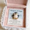 Yousheng Pocket Friends of Hugs And Hope Mini Penguin Elephant Bear Highland Cow Ornament with Card Emotional Support Gift for Kids Women Men Loved