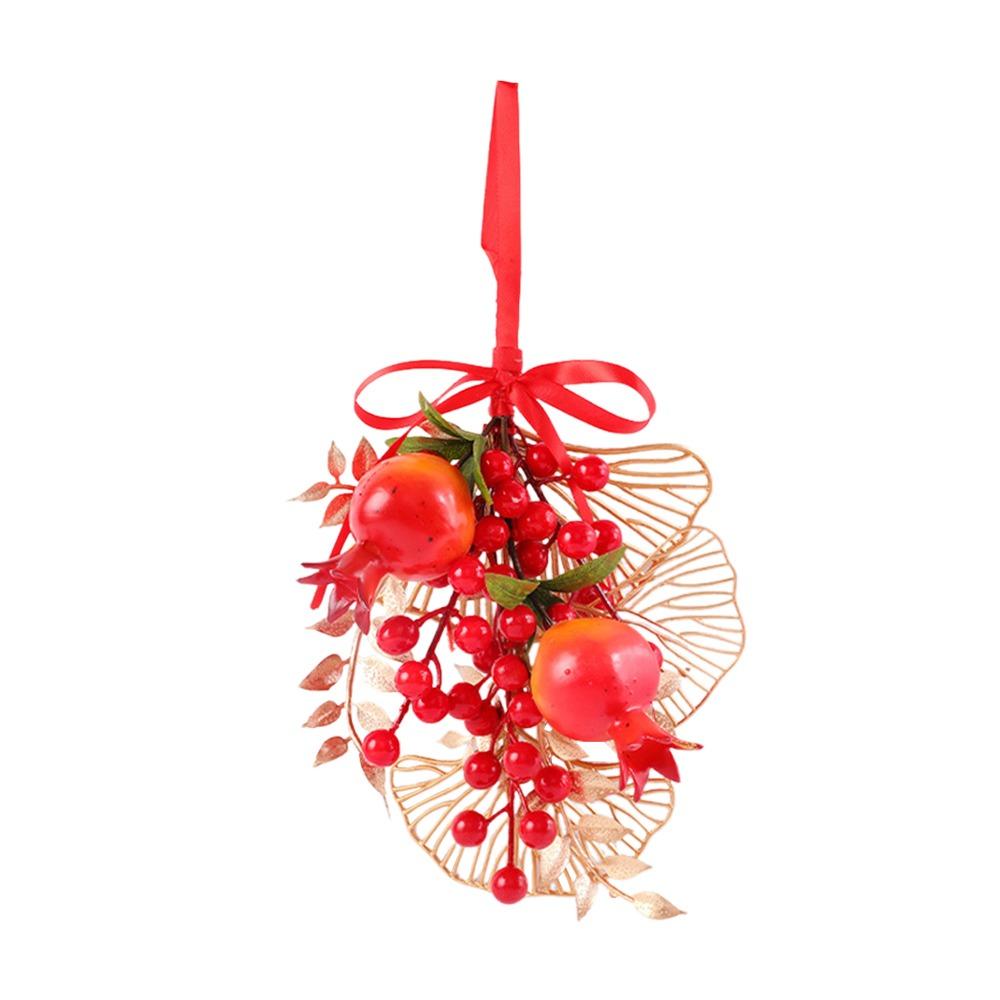 Facai Red Fruits Lucky Charm Gold&red Drop Ornaments Creative Hanging Pendent  Gift
