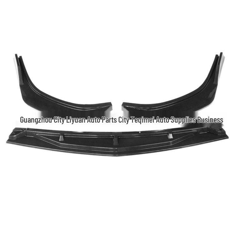 10th Gen Hyundai Sonata Front Splitter: Glossy Black Carbon Fiber Texture, Bumper Guard, Anti-Collision