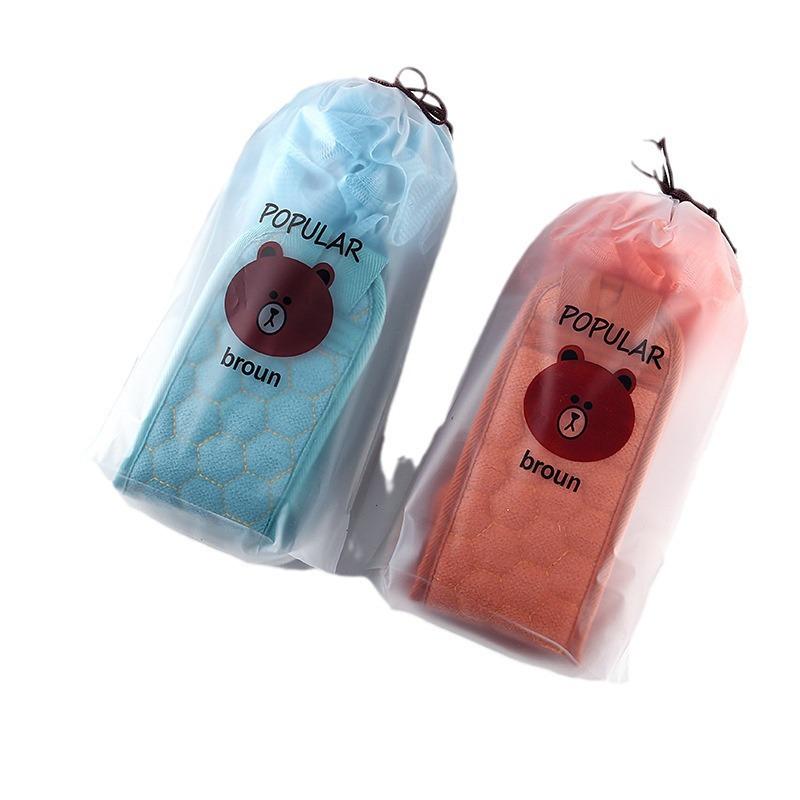 Three-Piece Exfoliating Bath Set with Long Scrubber Strip
