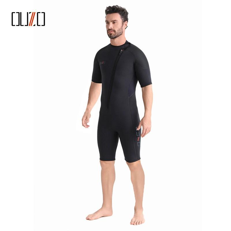 3mm Diving Suit OUZO Men's Short-sleeved Shorts Wetsuit Thickened Cold-proof Warmth Surfing One-piece Wet