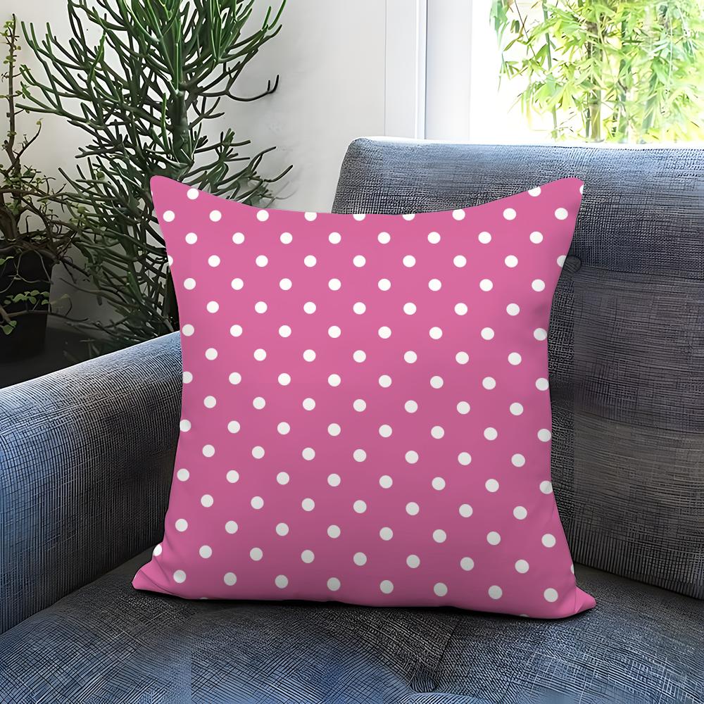 Polka Dots Cushion Cover Comfortable Reversible Pillow Cover Ideal for Car Sofa Bedroom Beyond