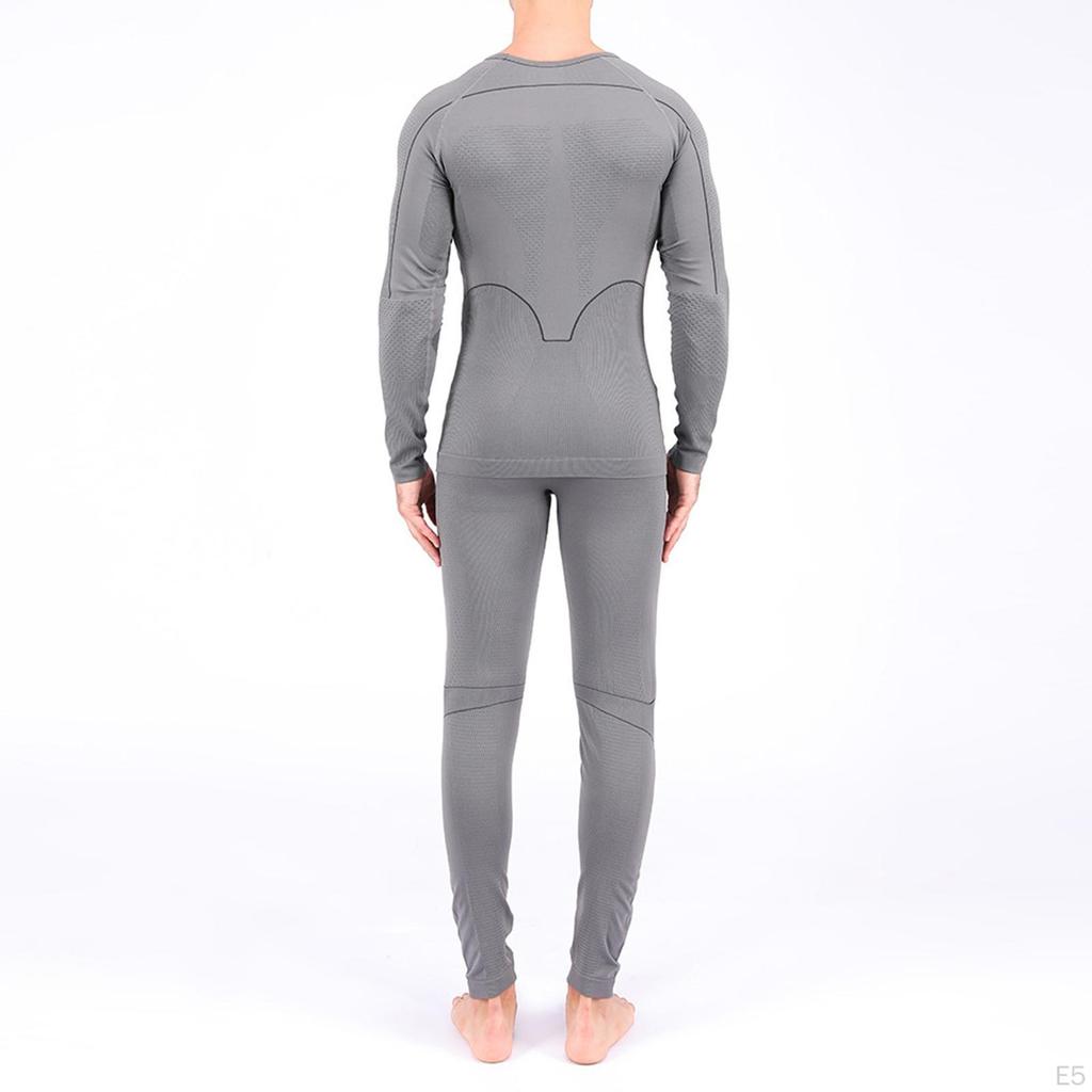 Sets Men Long Sleeve Fleece for Sports Workout Cycling