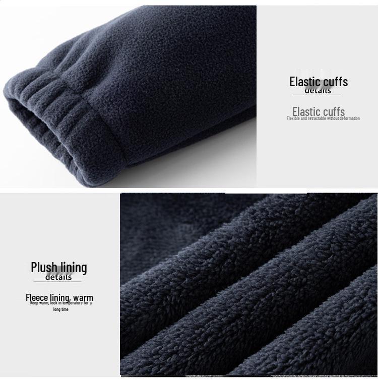 Men's Polar Fleece Velvet Double-Sided Jacket: Warm, Casual, Loose Fit for Autumn and Winter