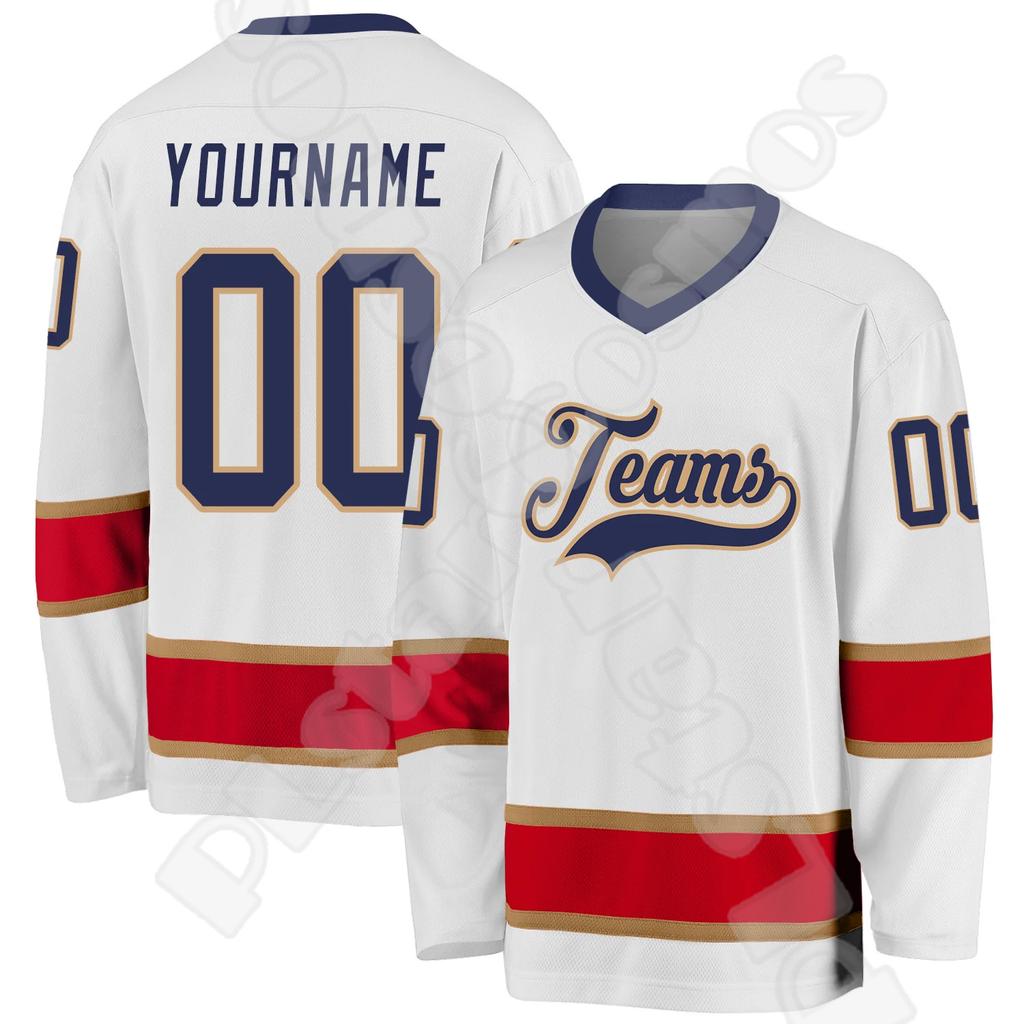 NewFashion Custom Name Logo Team Suits Retro Vintage Pullover 3DPrint Harajuku Casual Funny Long Sleeves Hockey Jersey Shirts