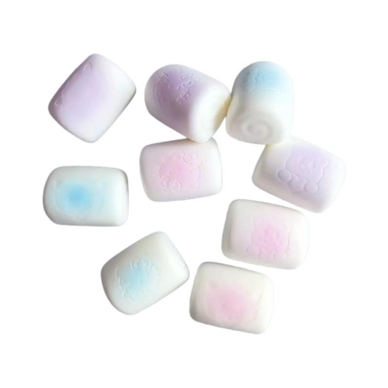 3Pc Kawaii Milk-Flavored Soft Pink Steamed Bun Bread Dessert Pu Slow Rebound Squeezing Fidget Toy Girls Kids Holiday Squshy Gift