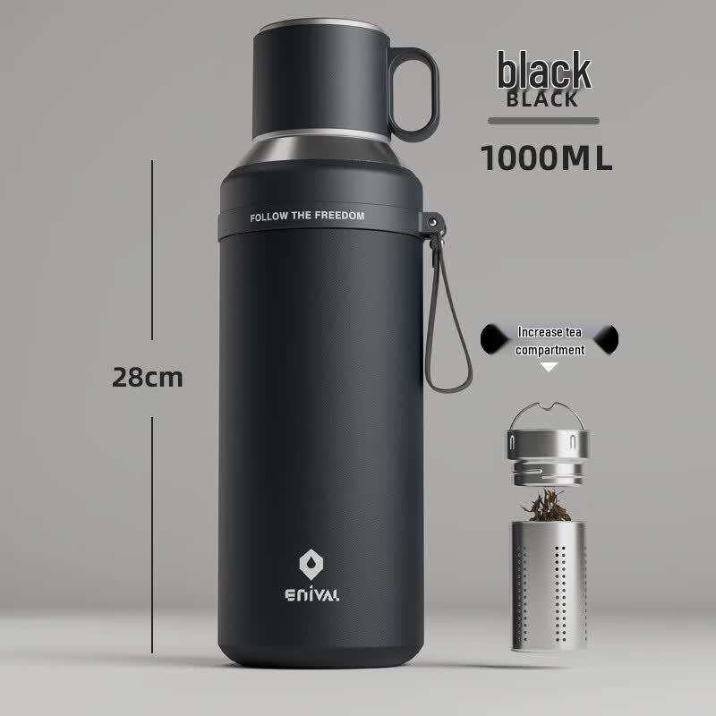 ENIVAL Large Capacity Outdoor Tea Infuser Thermos
