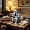 Reggae Dreadlocks Skeleton Figurine 3D Printed Skull Statue Cool Desk Ornament Decor for Reggae Hip-Hop Culture Enthusiasts Gift