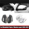 For Mitsubishi Pajero Sport For Montero Sport - Carbon Fiber ABS Chrome Car Side Door Rearview Mirror Cover Trim Molding