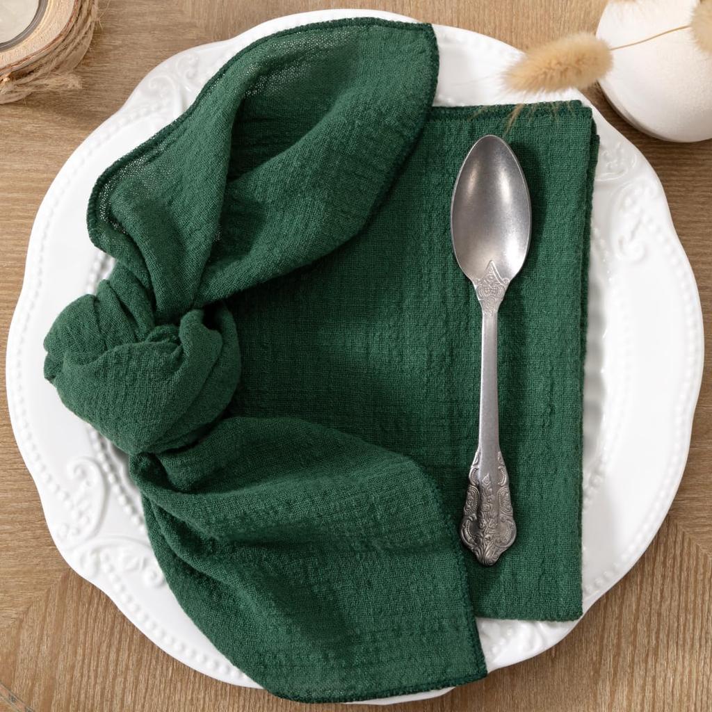 10 יחידות מפית בד כותנה מפית ארוחת ערב בכמות גדולה רחיצה 11.5"×11.5" לחתונה וינטג' מסיבה מקלחת תינוק מקלחת כלה יום הולדת