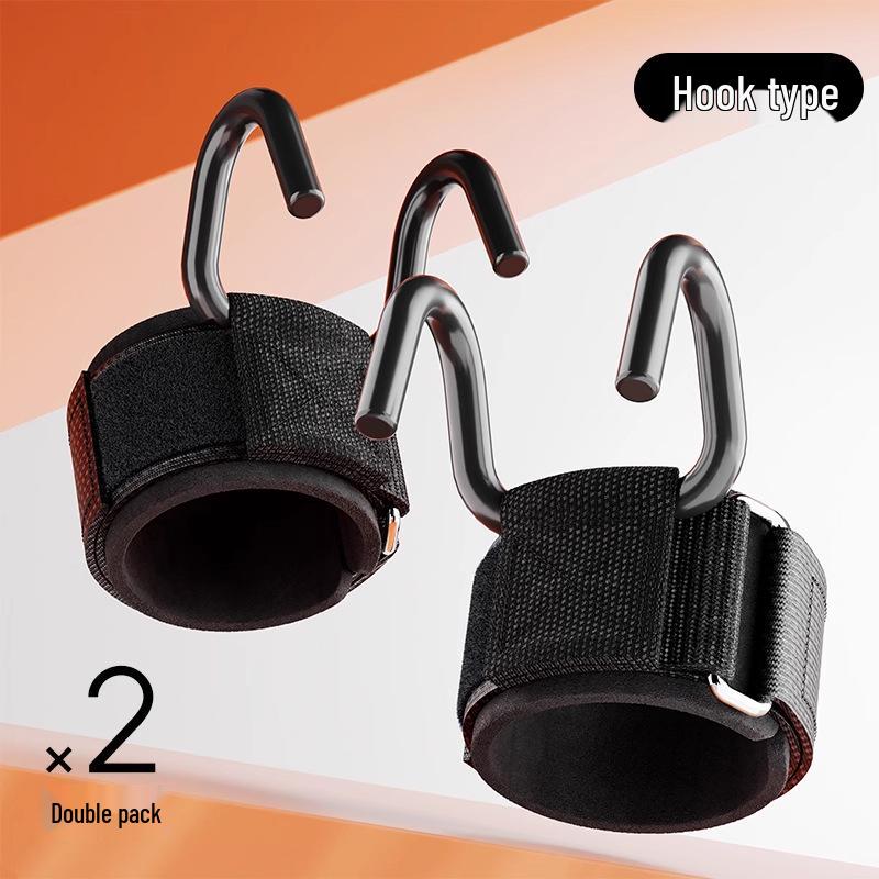 

Newcomer 5 Yuan Off: Anti-Slip Pull-Up Assist Hook & Grip Gloves Anti-Slip Hook (Black, 1 Pair) чёрный