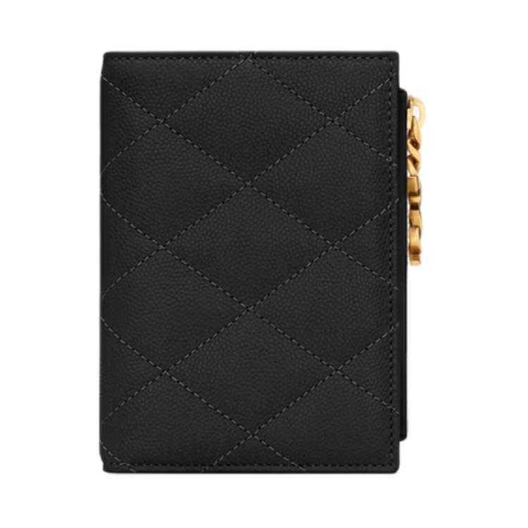 

Saint Laurent Cassandre Quilted Leather Wallet Women Wallet Black 862438-AAGB1-1000 Basic Set (Bag+Dust Bag)