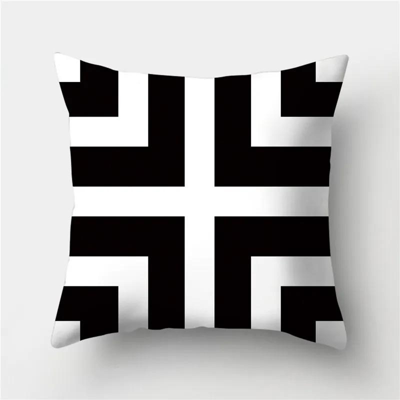 45x45cm black geometric stripes irregular pattern series cushion cover square pillow case home office bedroom decoration