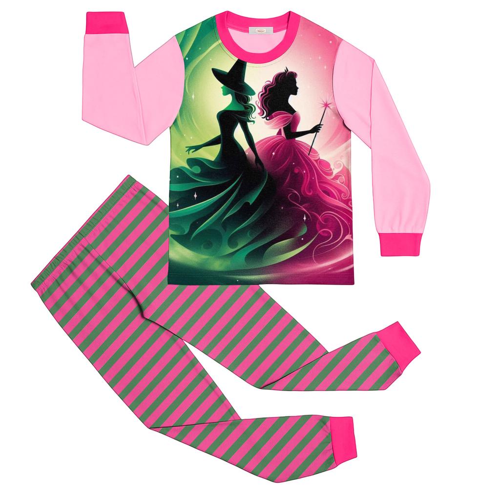 Children's Fashion Suit Skirt Round Neck Long Sleeve Top Pants