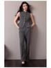 2026 Spring/Autumn Women's Wide-leg Pants & Vest Set with Starry Cape Top