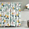 Modern Floral Shower Curtain Waterproof Home Decor Bathroom Accessories White Yellow Green Red Blue Print