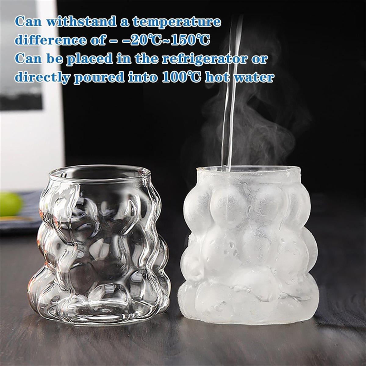 

2 Pcs Grape Shape Glass Cups with Bamboo Lids and Straws, 12 Oz Drinking Glasses Set, Coffee Cups for Water, Tea, Juice China Mainland