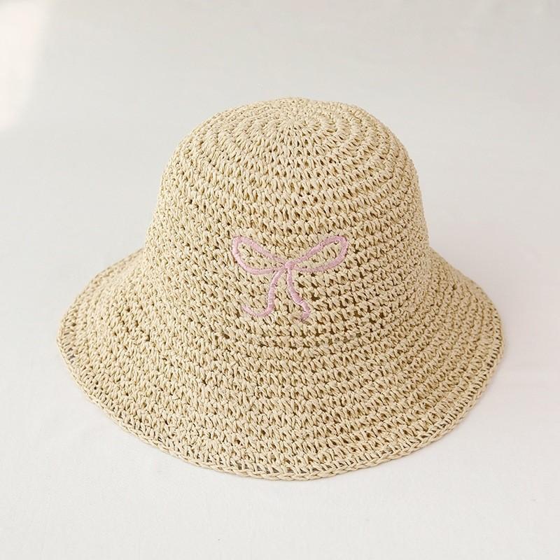 Summer Straw Hat Women's Foldable Versatile Sunscreen Sun Hat Sun Hat Children's Basin Hat Japanese Literary Fisherman