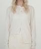 NORMOR Mixed Fabric Cardigan White