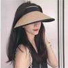 Upf50+ Sunblock Sunshade New Outdoor Sun Hat UV Protection Foreign Air Straw Empty Top Hat Hats for Women  Hats  Beach Hat
