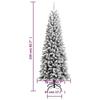 VidaXL Sapin de Noël artificiel avec neige floquée 210 cm PVC et PE345191