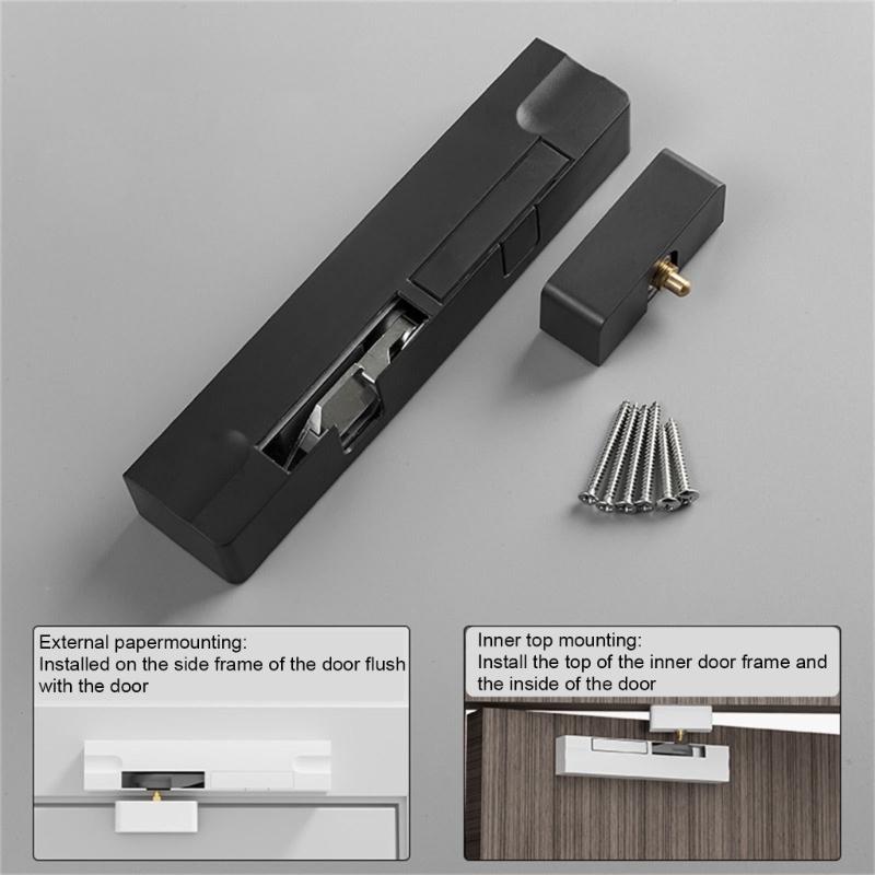 Tragbare, einstellbare Geschwindigkeit, Aluminium-Kunststoff-Pneumatik-Türschließer mit Schnappplatte, Heimzubehör für reibungslose Bedienung