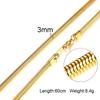 Damen Herren Ketten Halsketten Edelstahl Flache Schlangenglied Gliederketten 24" Breite 3mm 4mm 6mm