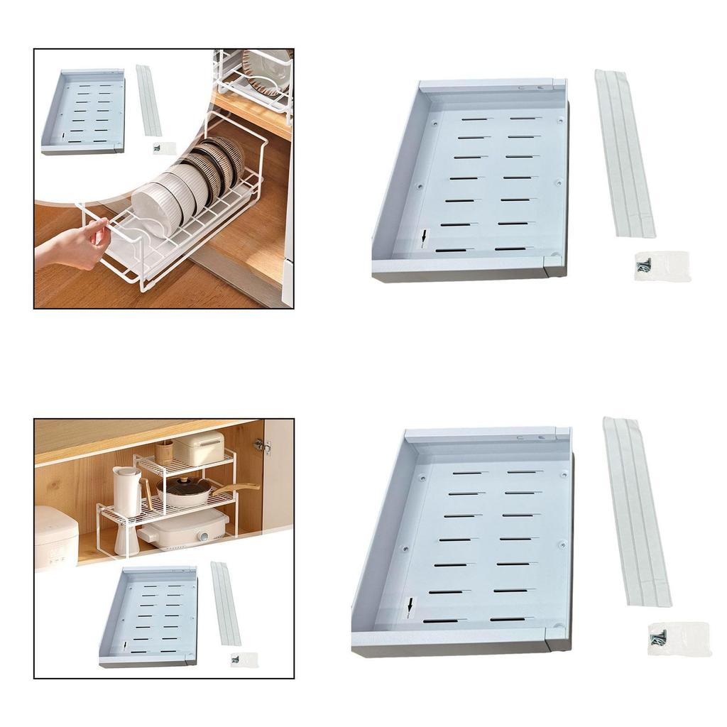 Roll Out Shelf Storage Box Container Expandable for Living Room Home Kitchen Width 42cm