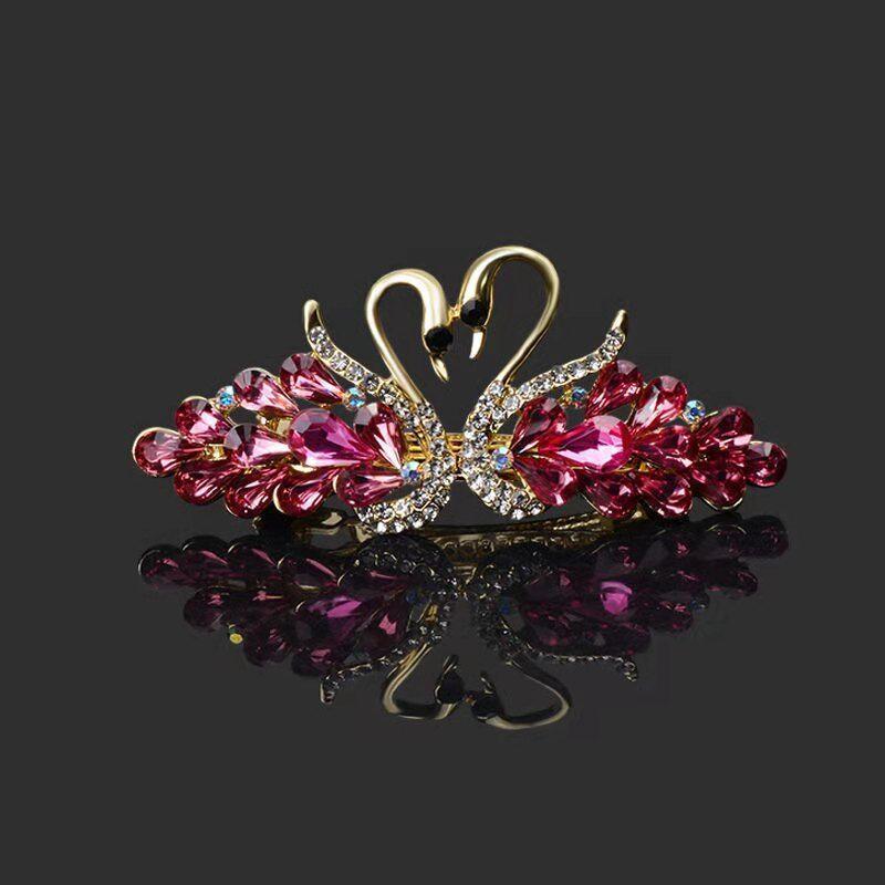 Clips de Păr Arc de Lebădă Primăvară Gol Barretă Accesorii Păr Femei Modă Ac de Păr cu Strass Accesorii Cap