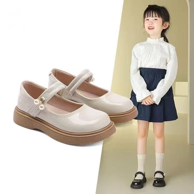 Boys' Black Leather Soft Sole Performance Shoes for School and Chorus