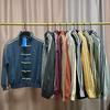 Mens Stand Collar Windproof Casual Jacket With Embroidered Stripe Detail Loose Fit Winter Outerwear